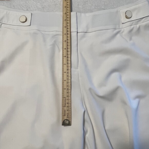 Lane Bryant Womens Ivory White Wide Leg Zip Closure Dress Pants Size 22s - Picture 8 of 9